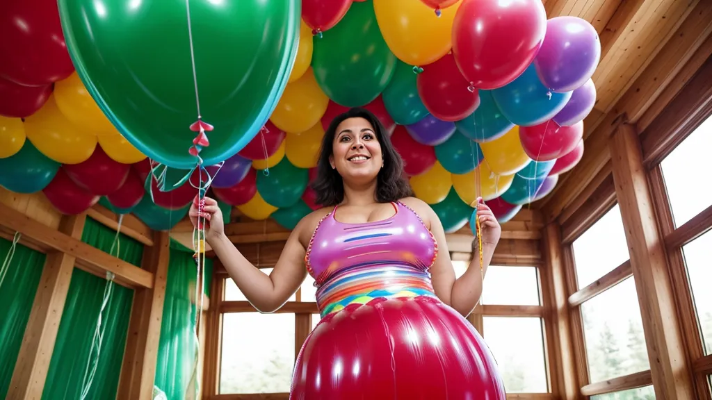 Globo jumbo de helio sostenido a mano, ejemplo de arreglo grande que necesita más peso en la pesa
