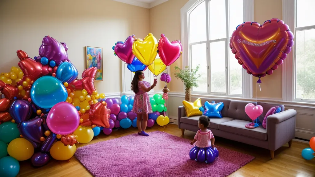 Comparación de globos de látex de 5 pulgadas y 12 pulgadas para organizar el taller por tamaños