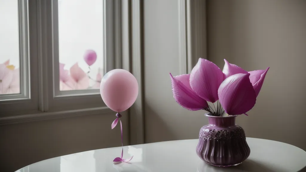 Pétalo de una flor de globoflexia resistente hecho con globo de marca profesional, sin reventarse en el giro