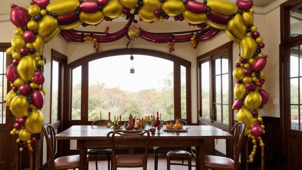 Globos de látex de diferentes tamaños en una mesa de trabajo en una cochera