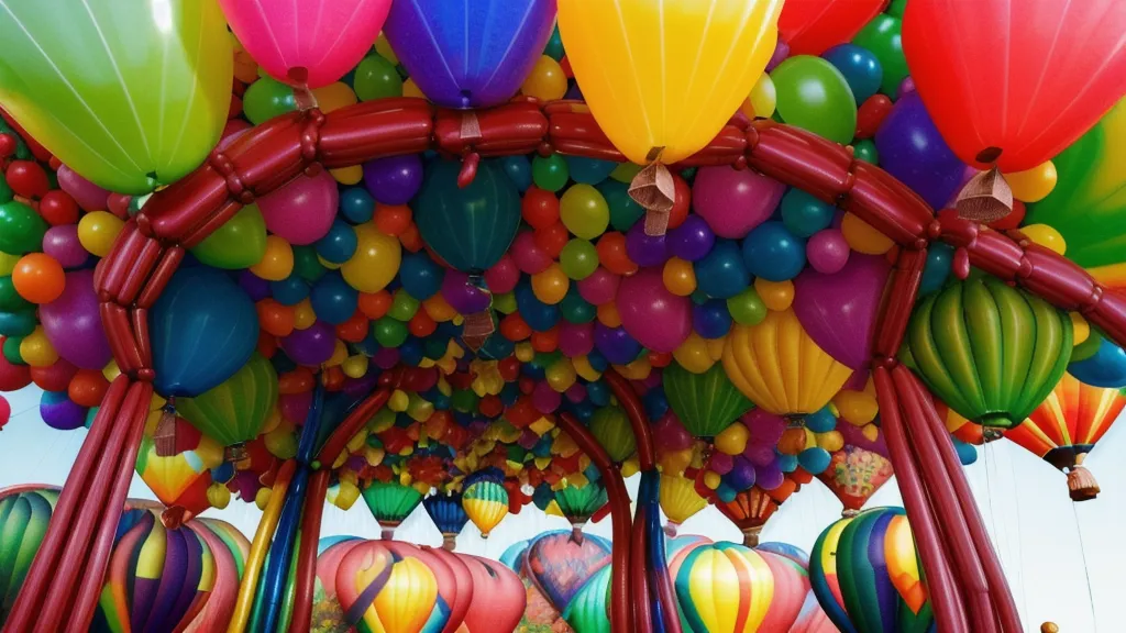 Diferentes tamaños de globos integrados en un arco orgánico profesional