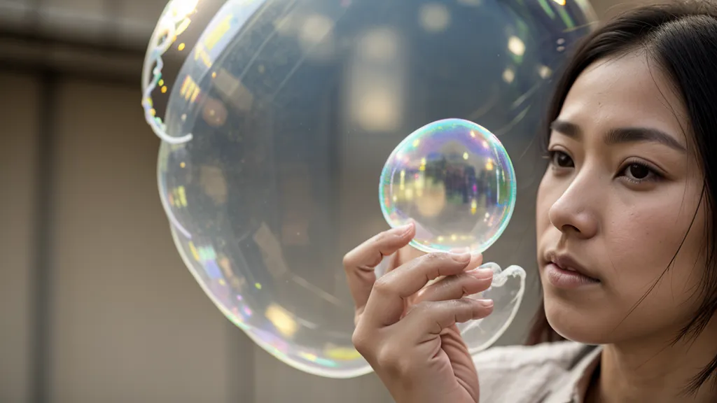 Comparación de globo burbuja oxidado y uno brillante bajo luz natural