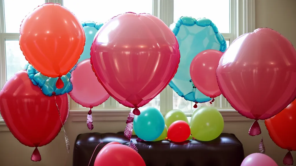 Comparación de globos de látex oxidados por el sol versus globos nuevos brillantes.