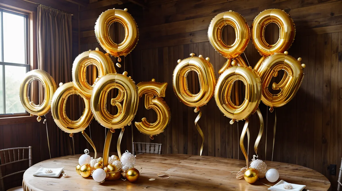 Mejores globos metálicos de números para ramos de cumpleaños grandes