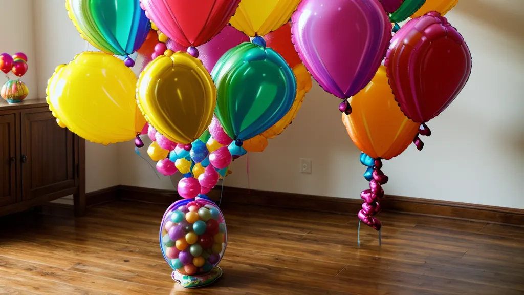 Bouquet de globos terminado con flores de globoflexia en una casa mexicana