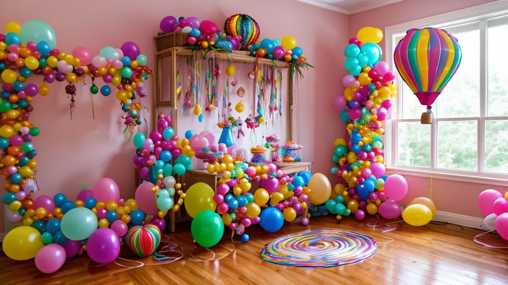 Globos de diferentes tamaños listos para armar un arco de estilo orgánico profesional
