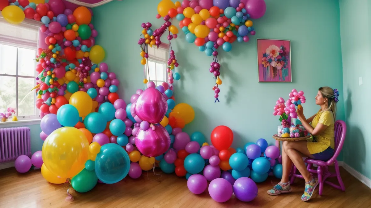 Marcas de globos para globoflexia avanzada y figuras grandes armadas en un evento real