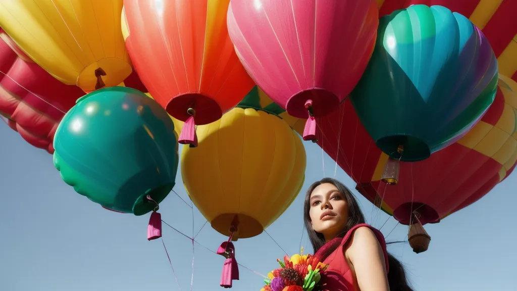 Bouquet de globos con flores con globos hechas con técnica de distorsión para eventos grandes