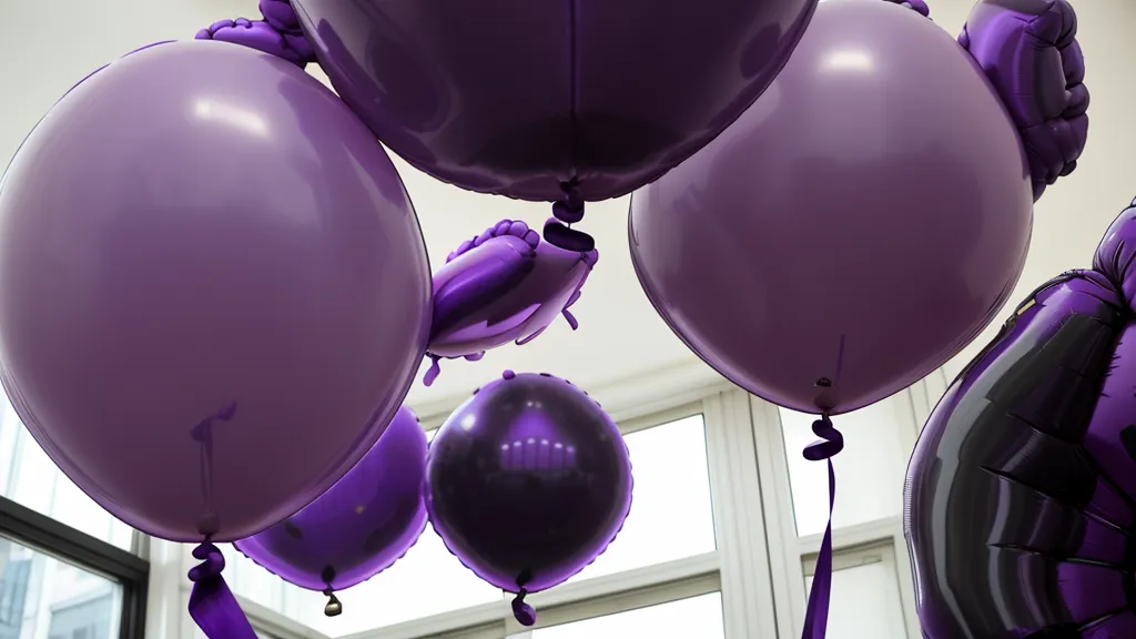 Primer plano de una bolsa de globos profesionales con acabado de talco